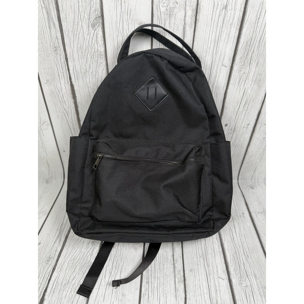 Black Backpack for Men with Zip Closure, Adjustable Strap, Outer Pockets